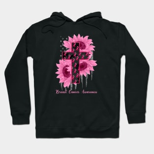 Breast Cancer Awareness Ribbon Sunflower Hoodie